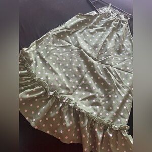 Green Polka Dot Sleeveless Top Size 8